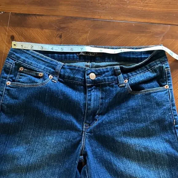 The Limited Blue Denim Wide Leg Jeans Woman Size 8 - Picture 6 of 10